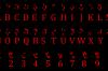 Yautja alphabet and numbers.