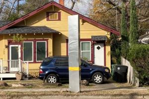 This appears to be the first monolith to appear in Houston / Photo by Jef Rouner