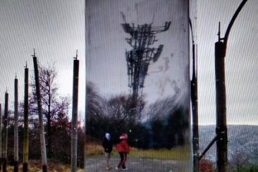 This metal structure is placed very close to a fiveG antenna. Sheffield, South Yorkshire, United Kingdom