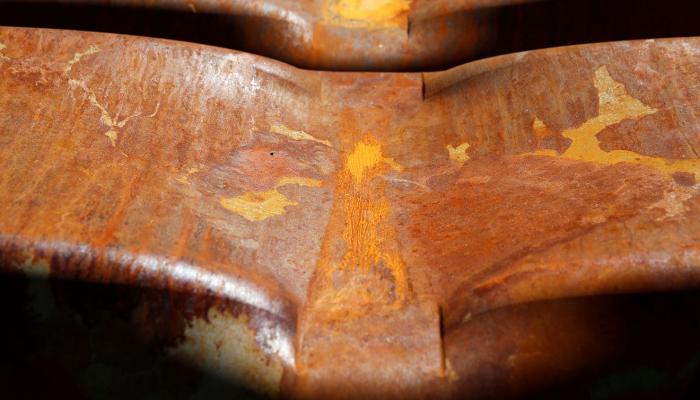 A detail photograph of "Sentinels," a sculpture installed outside Bush Barn Art Center in Bush's Pasture Park in Salem, Oregon, on Thursday, Aug. 22, 2019. CONNOR RADNOVICH / STATESMAN JOURNAL