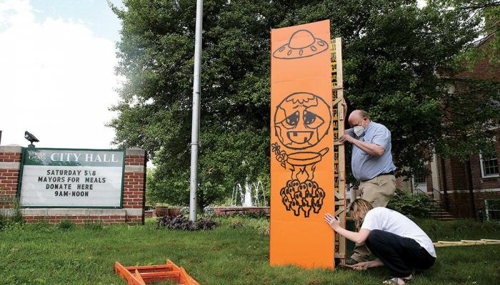 Webster Orange UFO Monolith