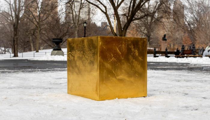 Central Park Gold Monolith