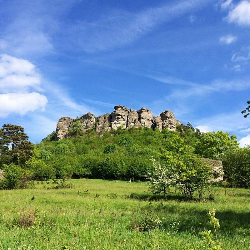 Staffelberg (trad. Plane Mountain), geoestrategic and sacred place where the M is placed.